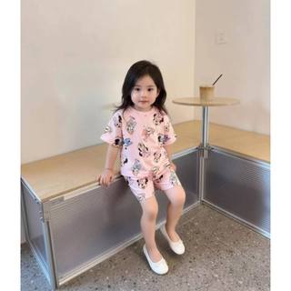 Set bộ quần áo hè cộc tay bé gái HM Auth