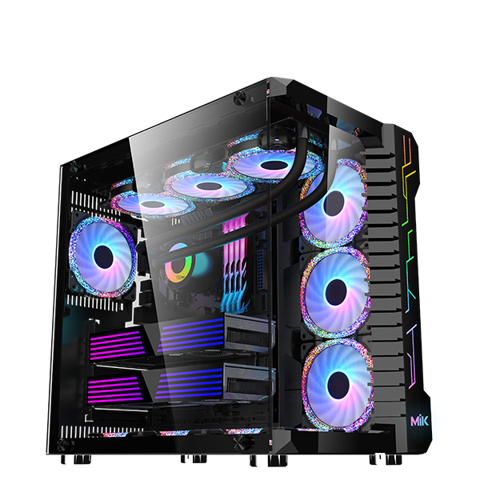 Case máy tính MIK-LV07 Mầu Đen chuyên lắp Main ATX , E-ATX ,Supermicro , X99 Huananzhi F8D Plus , X2