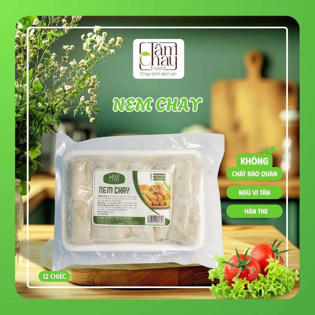 Nem chay Tâm Chay Food (12 cái/khay) | HỎA TỐC HÀ NỘI
