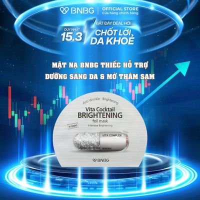 Mặt nạ Sáng da BNBG Vita Cocktail Brightening Foil Mask Intensive Whitening 30ml (Miếng lẻ)