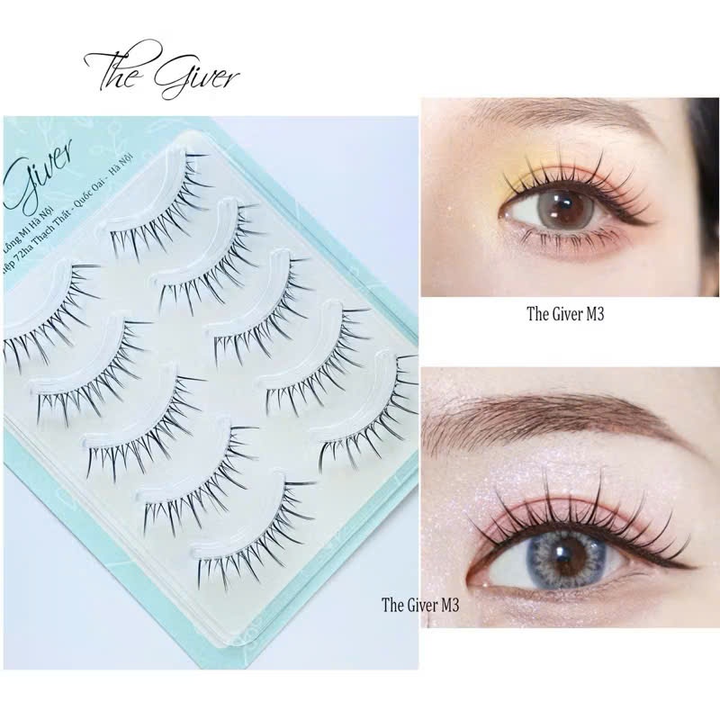 MI GIẢ THE GIVER M3 11–12MM SỢI MẢNH TỰ NHIÊN, MI GÂN TRONG MẮT TO TRONG VEO | MI CONG LASH SHOP