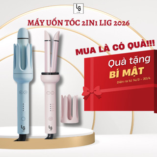 Máy uốn tóc tự động 2in1 LIG 2026 có thể duỗi,uốn điều chình 4 mức nhiệt có thông báo giờ tốc độ xoay gấp 1,5 lần mẫu cũ