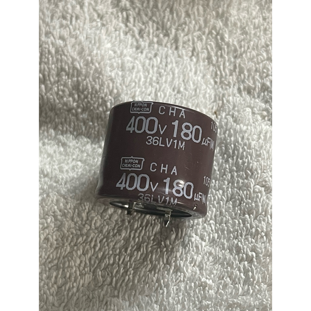 Tụ hoá nguồn nhật nippon 400V 180uf CHA series 30x25 chính hãng tháo máy