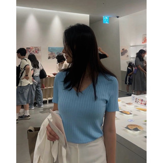 COOL V-NECK KNIT (3 Colors) -LACIEL