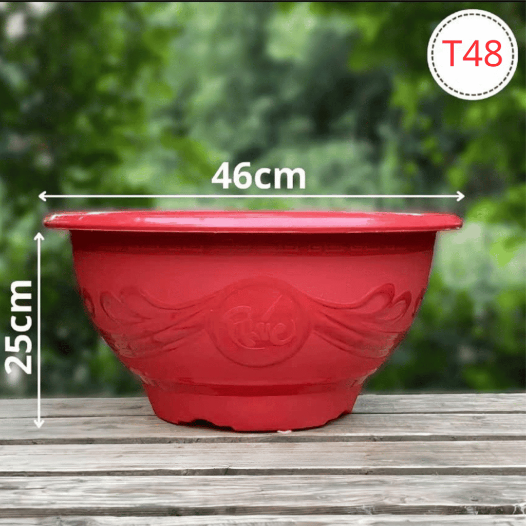 10 Chậu nhựa trồng cây Phúc lộc thọ T48,kích thước 48 x 35 cm, chậu trồng hoa cây cảnh đào tết