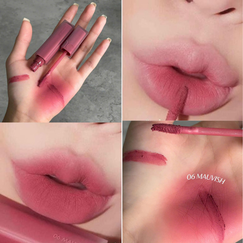 Son Romand Blur 06 Hồng Lạnh Trầm, Son Kem Lì Romand Blur Fudge Tint Màu 06 Mauvish