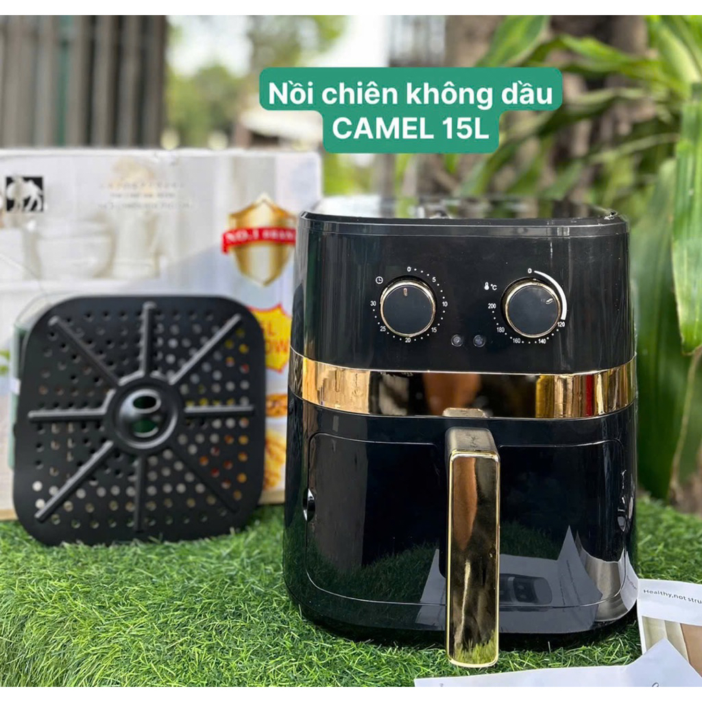 NỒI CHIÊN KHÔNG DẦU CAMEL 15L NẮP KÍNH