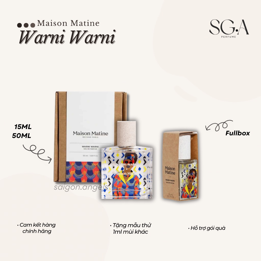 Nước hoa Warni Warni • Maison Matine • Fullbox 15 - 50ml