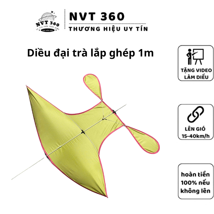 diều sáo đại trà chính mỹ song vân mini lắp ghép 1m25 1m7 2m5 3m5 4m5 giá rẻ