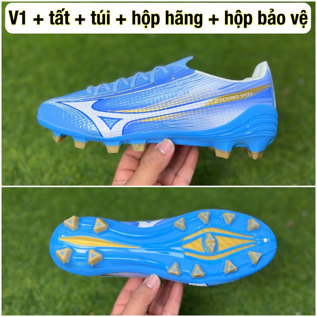 giày đá bóng sân cỏ tự nhiên mzn alpha 3 elite FG V1 ( Tặng túi + tất + hộp hãng + hộp bảo vệ )