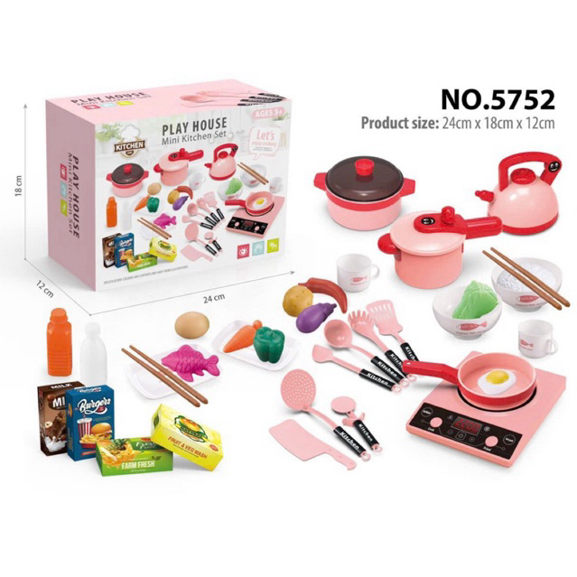 Đồ Chơi Nhà Bếp Mini Cho Bé Gái Play House Kitchen Set 5752
