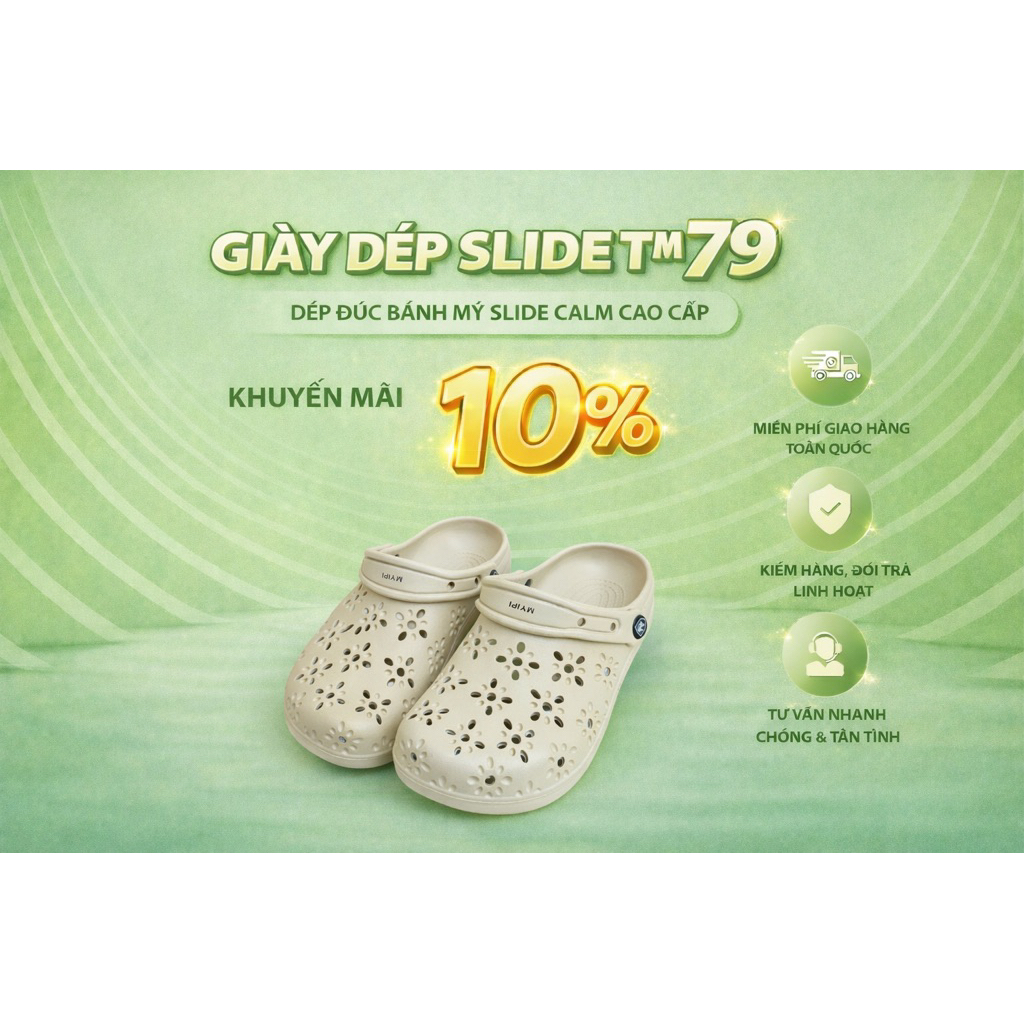 Dép sục MYIPI hoa Nữ– Chất liệu EVA siêu nhẹ, đế cao 4cm(TLA 10 hoa mai)