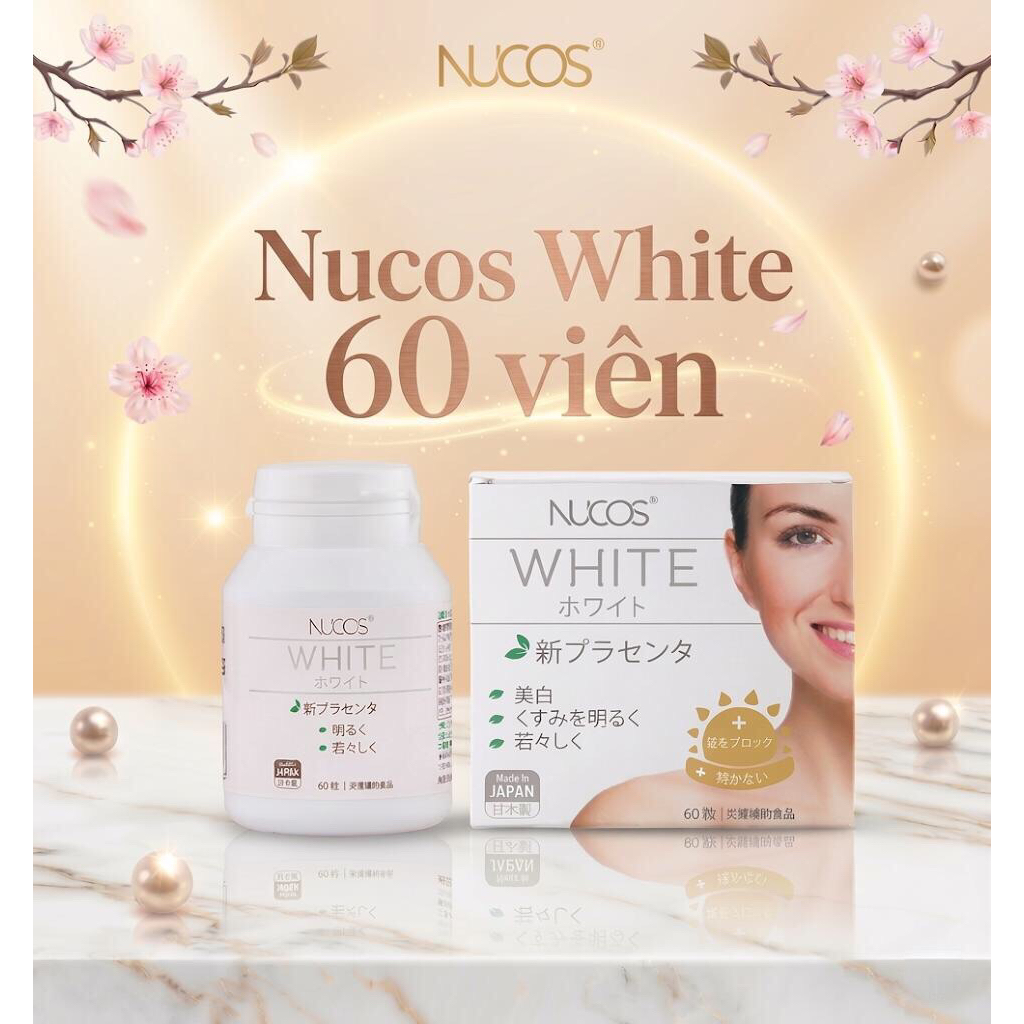 Viên uống Nucos White hỗ trợ sáng da, giảm thâm nám (Hộp 60 viên)
