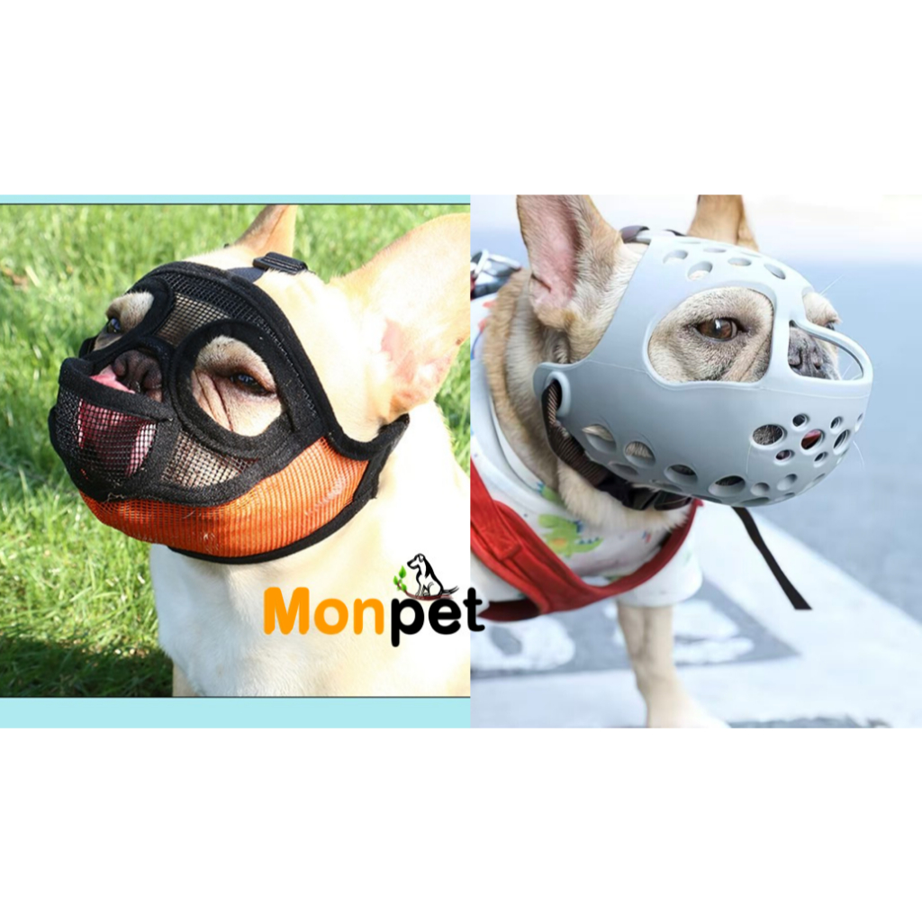 Rọ Mõm Vải Lưới, Rọ Nhựa Thoáng Khí Cho Chó Mõm Ngắn (Pug, Bull Anh, Bull Pháp)