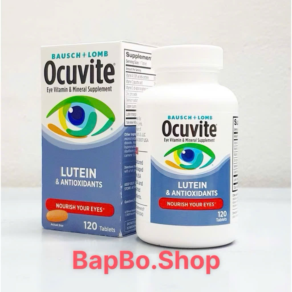 Viên Uống Bổ Mắt Ocuvite Lutein – Bổ Sung Lutein, Chống Oxy Hóa, Hỗ Trợ Sáng Khỏe Mắt