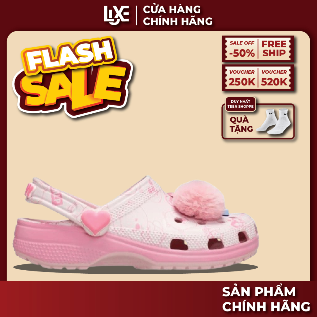 Giày Clog Unisex Classic Loopy 'Pink' - Luxe Sneaker Chính Hãng