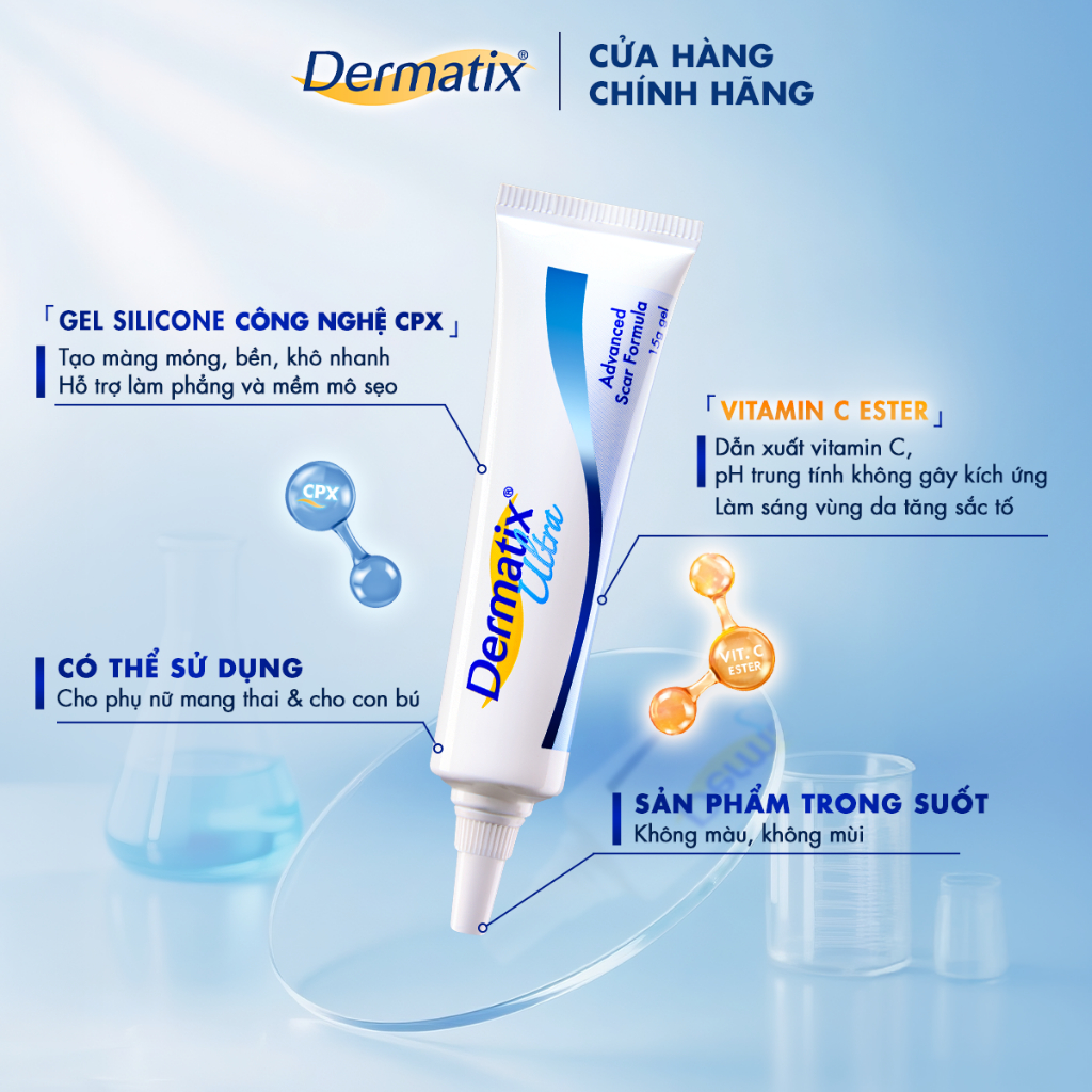 [Chỉ 15.6] Gel mờ sẹo Dermatix Ultra 15g làm phẳng mềm sẹo lồi, sẹo thâm, sẹo sau phẫu thuật | BigBuy360 - bigbuy360.vn