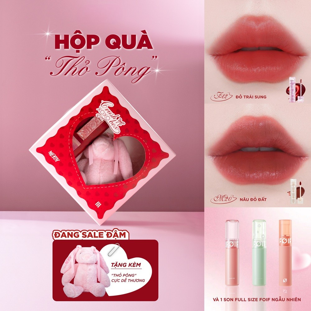 Box Quà Tình Yêu Merzy Crush Box Trang Điểm Môi (Combo Son + Box) ThegioiSkinfood