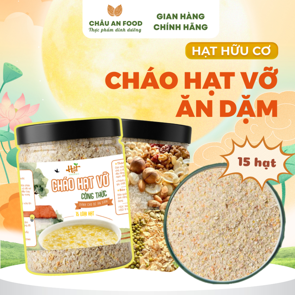 Cháo Hạt Xay Vỡ - TỔNG HỢP 15 Loại Hạt Mix Cao Cấp, Cháo xay Vỡ Ăn Dặm Cho Bé Ăn Thô Đủ Lứa Tuổi Giàu Dinh Dưỡng Hũ 1kg
