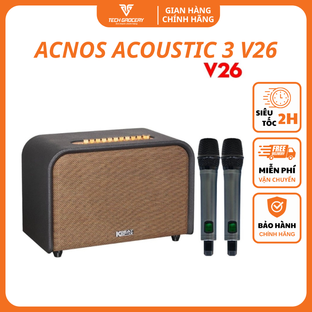 [ACOUSTIC 3 V26 ] Loa Karaoke di động ACOUSTIC 3 V26 - Bảo Hành Chính Hãng 12 Tháng
