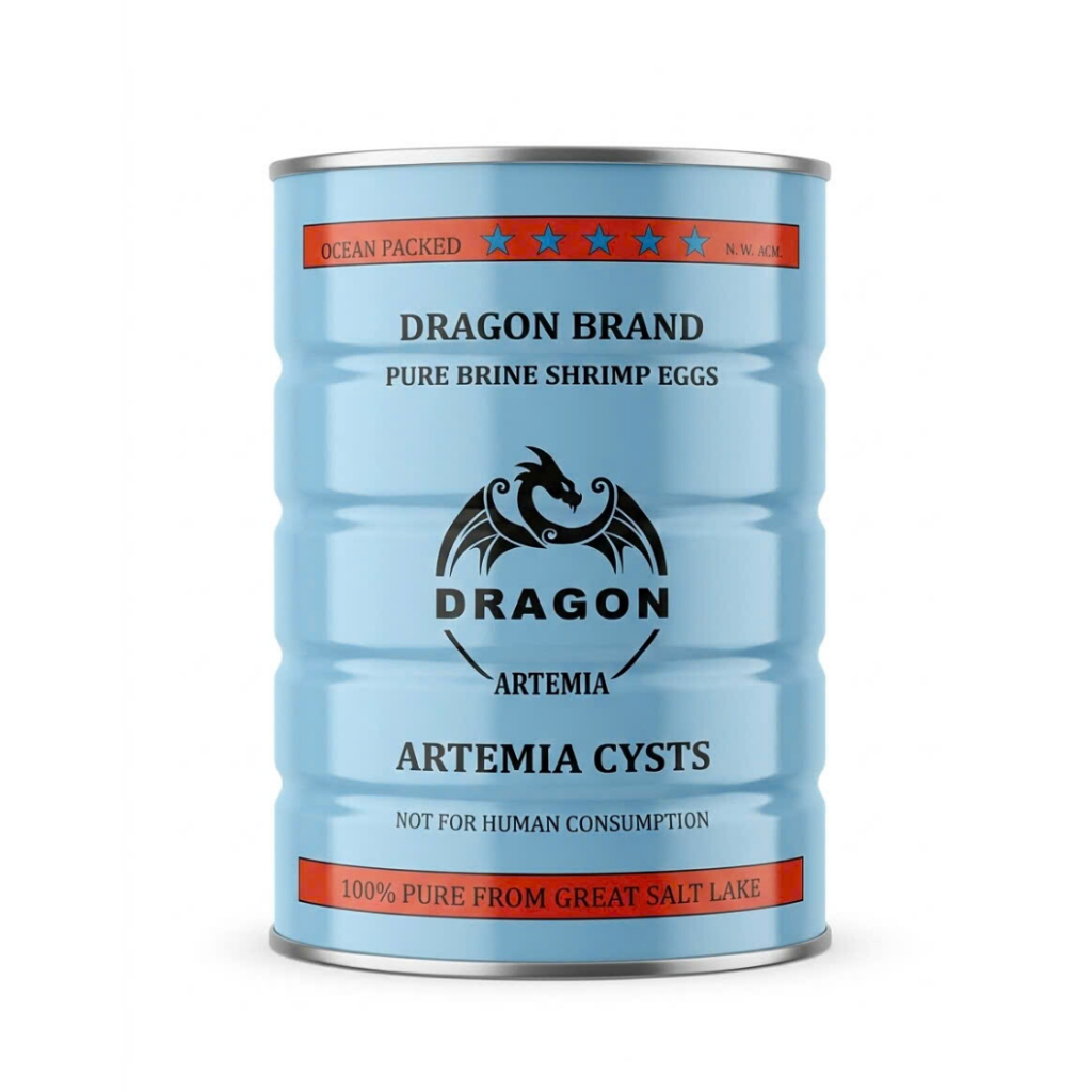 [Loại 1_98% nở]Cám artemia Mỹ lon đáy đỏ - Loại tốt giúp cá ăn mau lớn nhanh - hàng dùng để lên arte