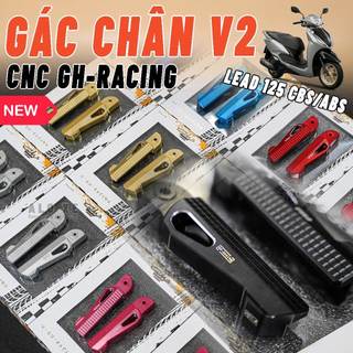 Gác chân CNC GH-RACING Ver 2 cho xe LEAD 125 CBS/ABS lắp thay thế - Phụ kiện xemay