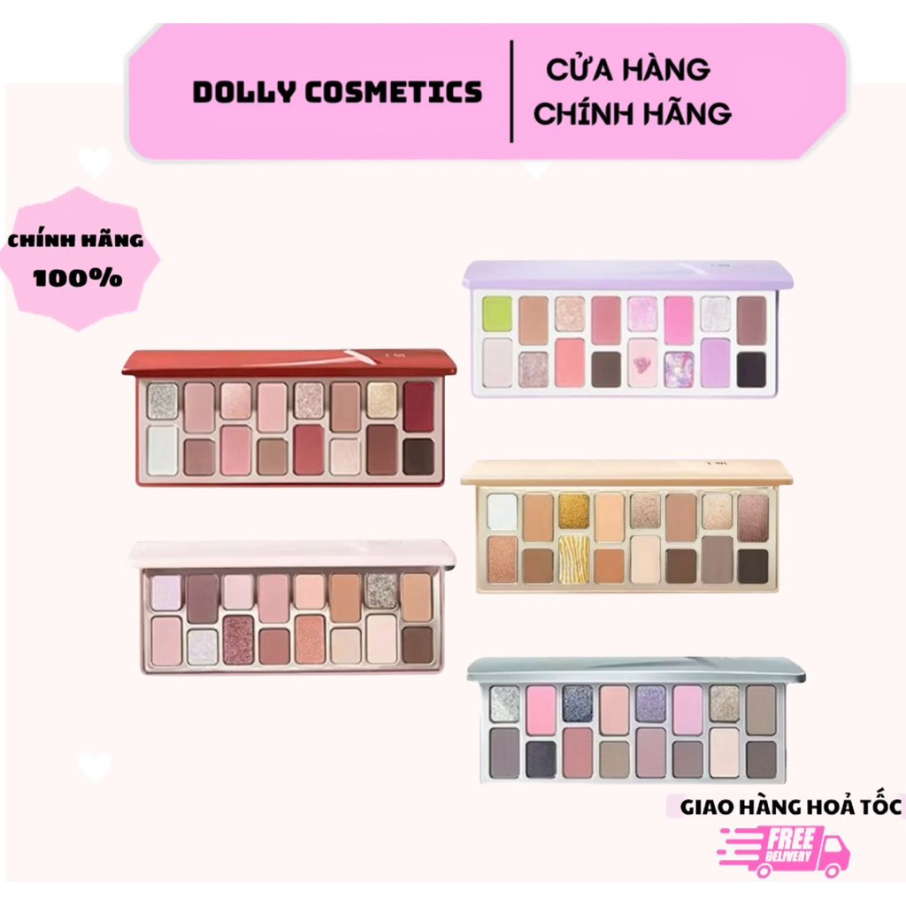 [QIANYAN] Bảng Phấn Mắt Cheeryep QIANYAN Natural Color Starring 16 Ô Đa Dạng Tone Nhũ Lì Bám Phấn