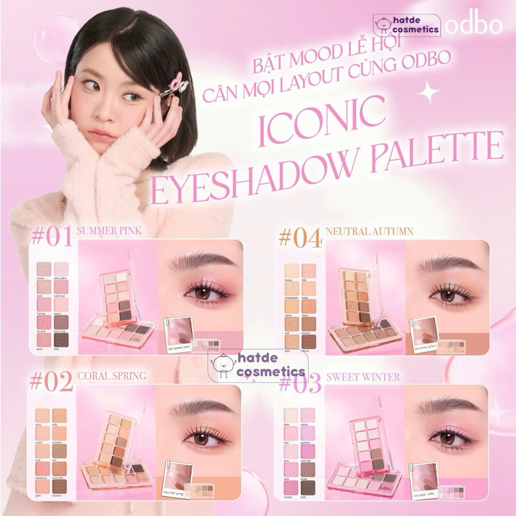 Bảng mắt 10 ô OD2029 Odbo Iconic Eyeshadow Palette