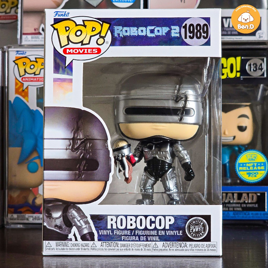 Mô hình Funko POP Movies: Robocop 2 - Robocop (Metallic CHASE) #1989