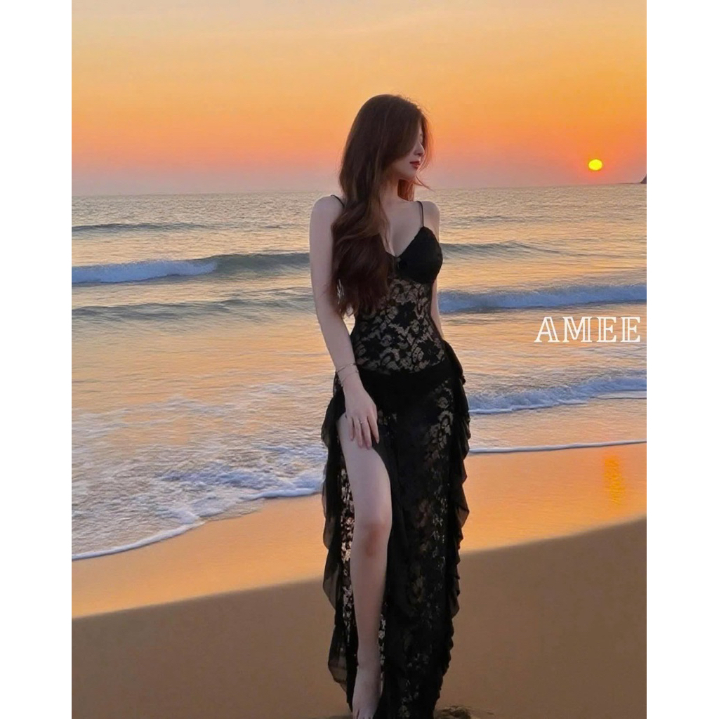 [ 𝑻𝒓𝒂𝒏𝒈 𝑪𝒍𝒐𝒕𝒉𝒊𝒏𝒈 ] ✨ Bikini Ren Lệch Có Mút Ngực – Bikini Ren Nữ Thanh Lịch Đi Biển