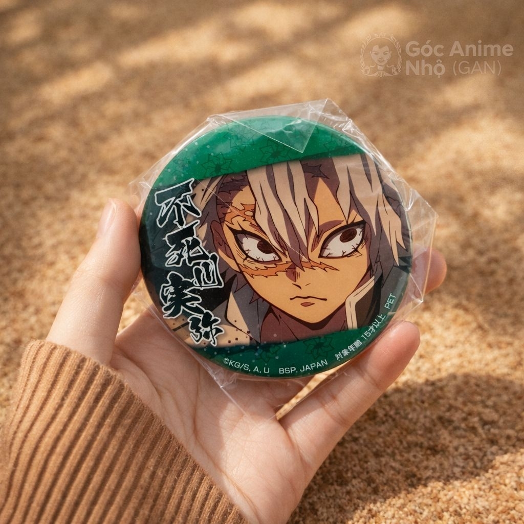 Huy hiệu OFFICIAL Kimetsu no Yaiba Sanemi Shinazugawa