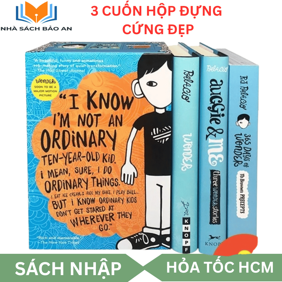 Sách - SERIES: WONDER, AUGGIE AND ME, 365 DAYS OF WONDER  BOXED SET, Phù hợp với các bạn 9 tuổi trở 