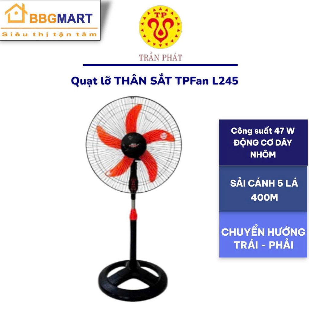QUẠT LỬNG TPFAN L245 II YANFAN LTS16 II AKIFAN L45 II SENKO LTS1636 - TOP QUẠT ĐỨNG BÁN CHẠY