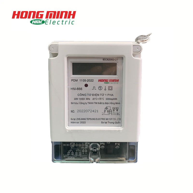 Công tơ điện tử 1pha HM666-5(40)A