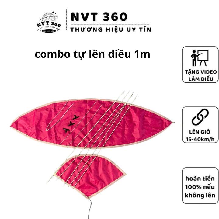 combo khung chưa vào pass + áo tự lên diều lắp ghép song vân , đuôi cá , đại trà 1m