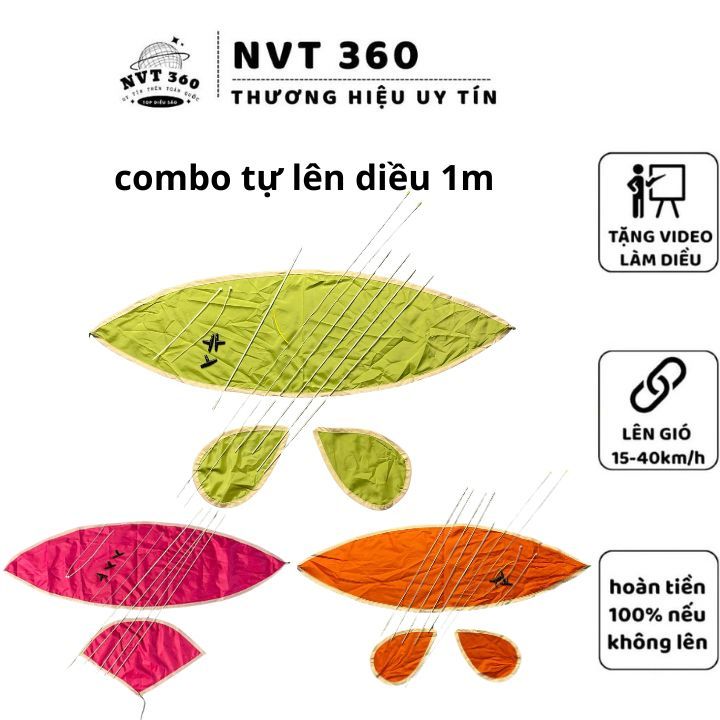 combo khung chưa vào pass + áo tự lên diều lắp ghép song vân , đuôi cá , đại trà 1m