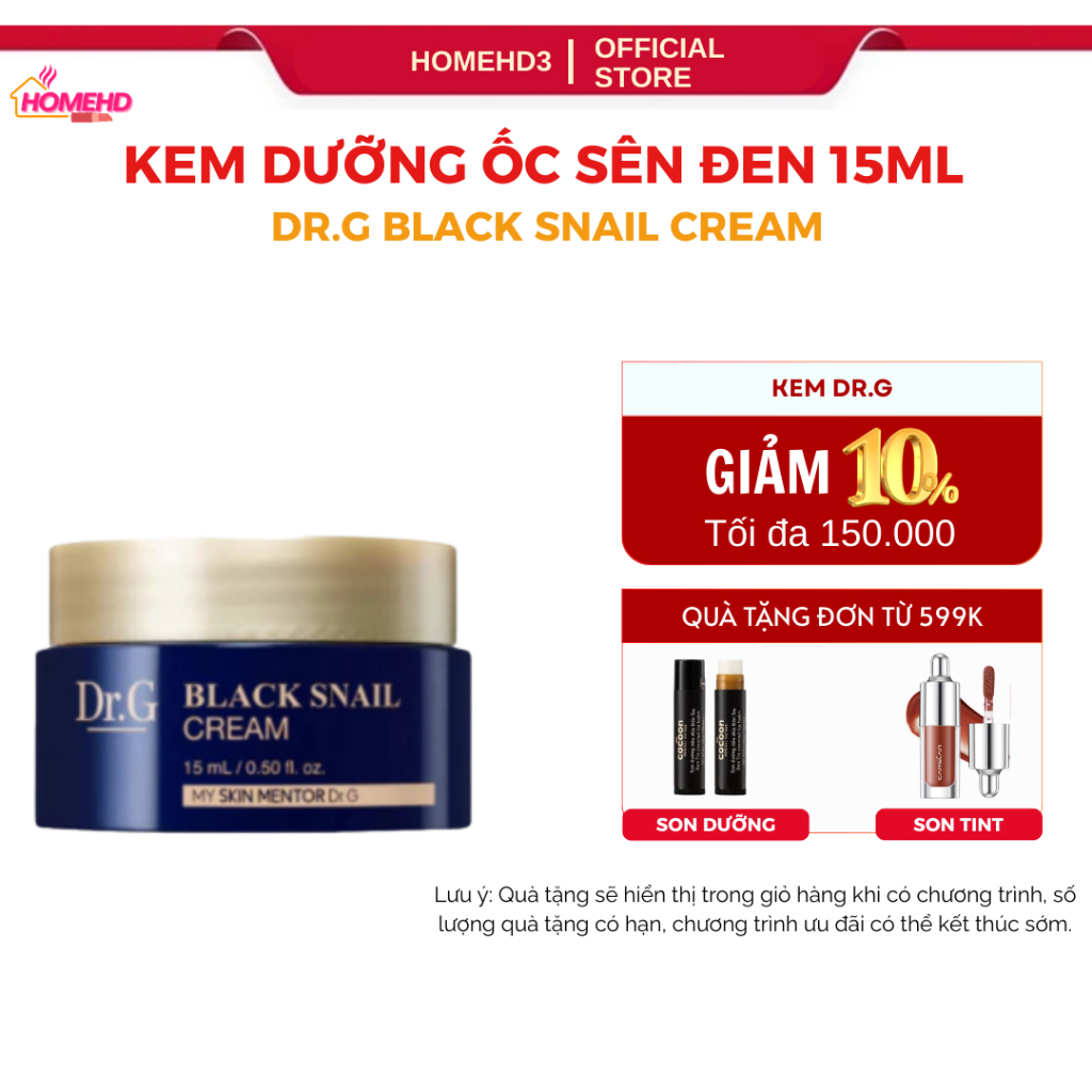 KEM DƯỠNG ỐC SÊN ĐEN DR.G BLACK SNAIL CREAM