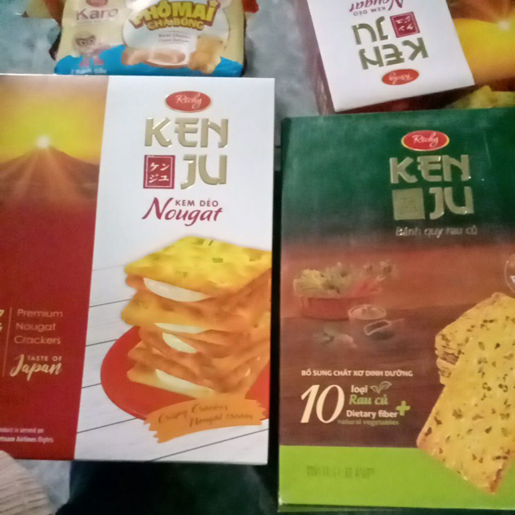 hộp bánh kenju nougat kem dẻo , kenju rau củ thơm ngon bổ dưỡng (1hộp279g, hộp 288g)