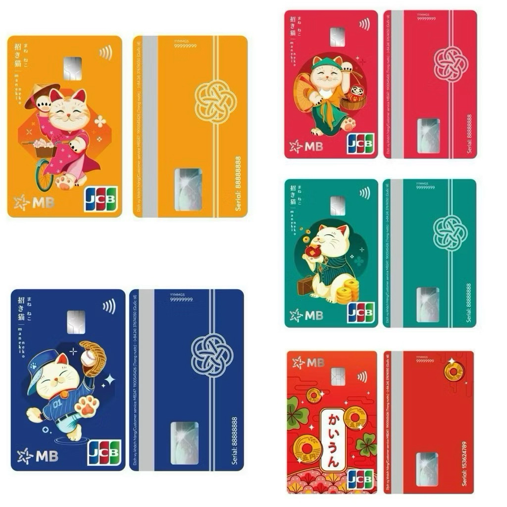 MB BANK dịch vụ thẻ MB hi collection BST MÈO MANEKINEKO