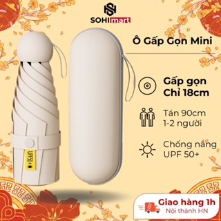 Ô mini che mưa gấp gọn, dù mini bỏ túi, ô dù che nắng mưa siêu nhẹ, chống tia UV UPF50+ kèm hộp đựng sang trọng