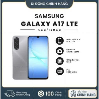 Điện Thoại Samsung Galaxy A17 4G 4GB/128GB - Hàng Chính Hãng Việt Nam