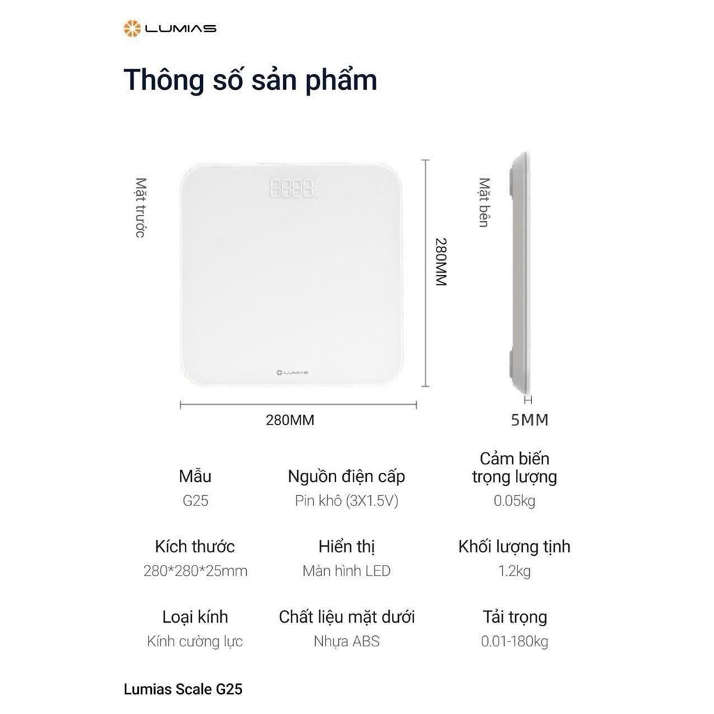 CÂN ĐIỆN TỬ LUMIAS SCALE G25