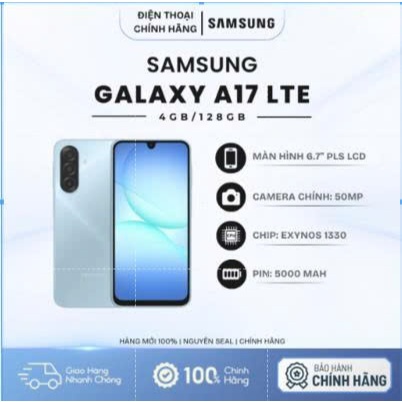 Điện thoại samsung Galaxy A17 4G 4GB/128GB - Hàng Chính Hãng Việt Nam