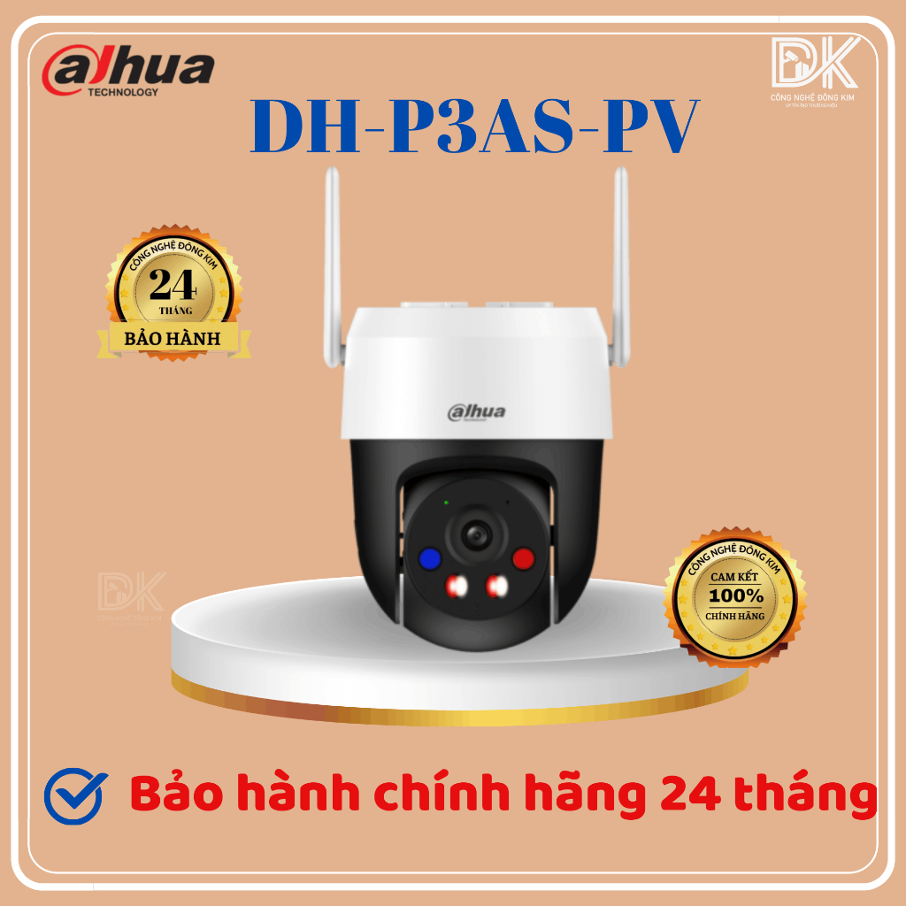 Camera DAHUA DH-P3AS-PV 3mp, tích hợp micro và loa. phát hiện chuyển động, chính hãng