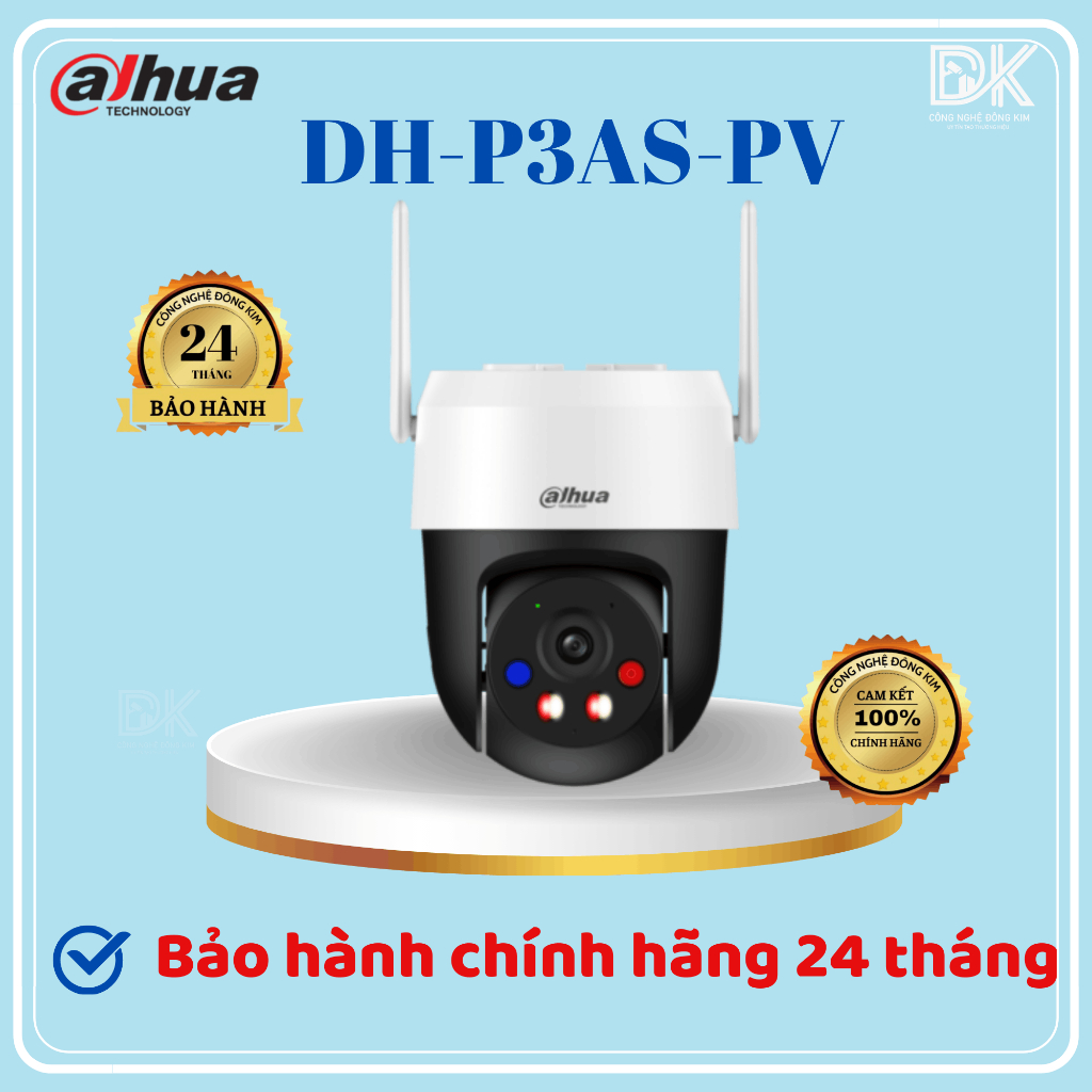 Camera IP DAHUA DH-P3AS-PV 3mp còi hú cảnh báo. đàm thoại. chính hãng