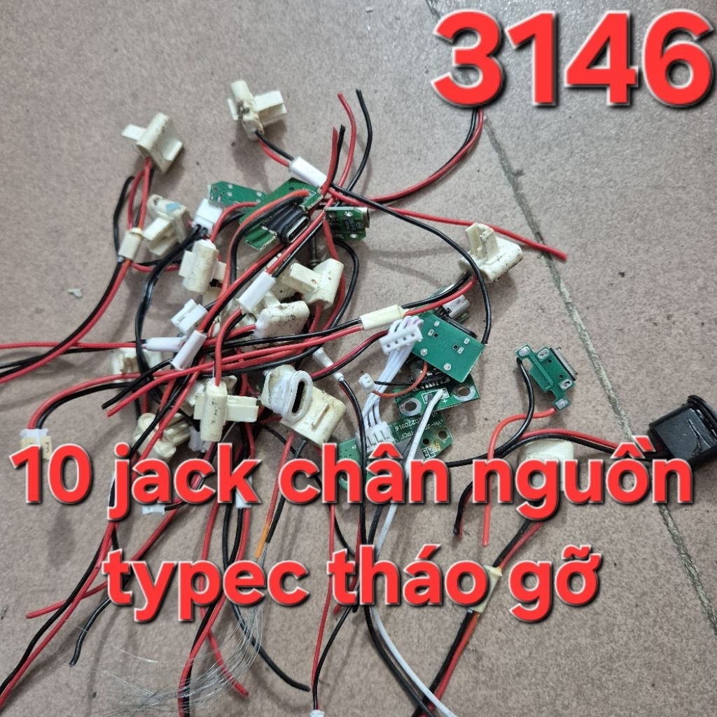 10 jack chân nguồn typec tháo gỡ