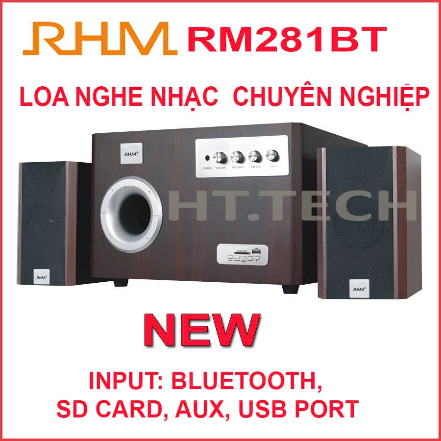 Loa RHM 281BT 2.1 RHM RM281 BT - 60W tổng, (có bluetooth) rhm 281 bt