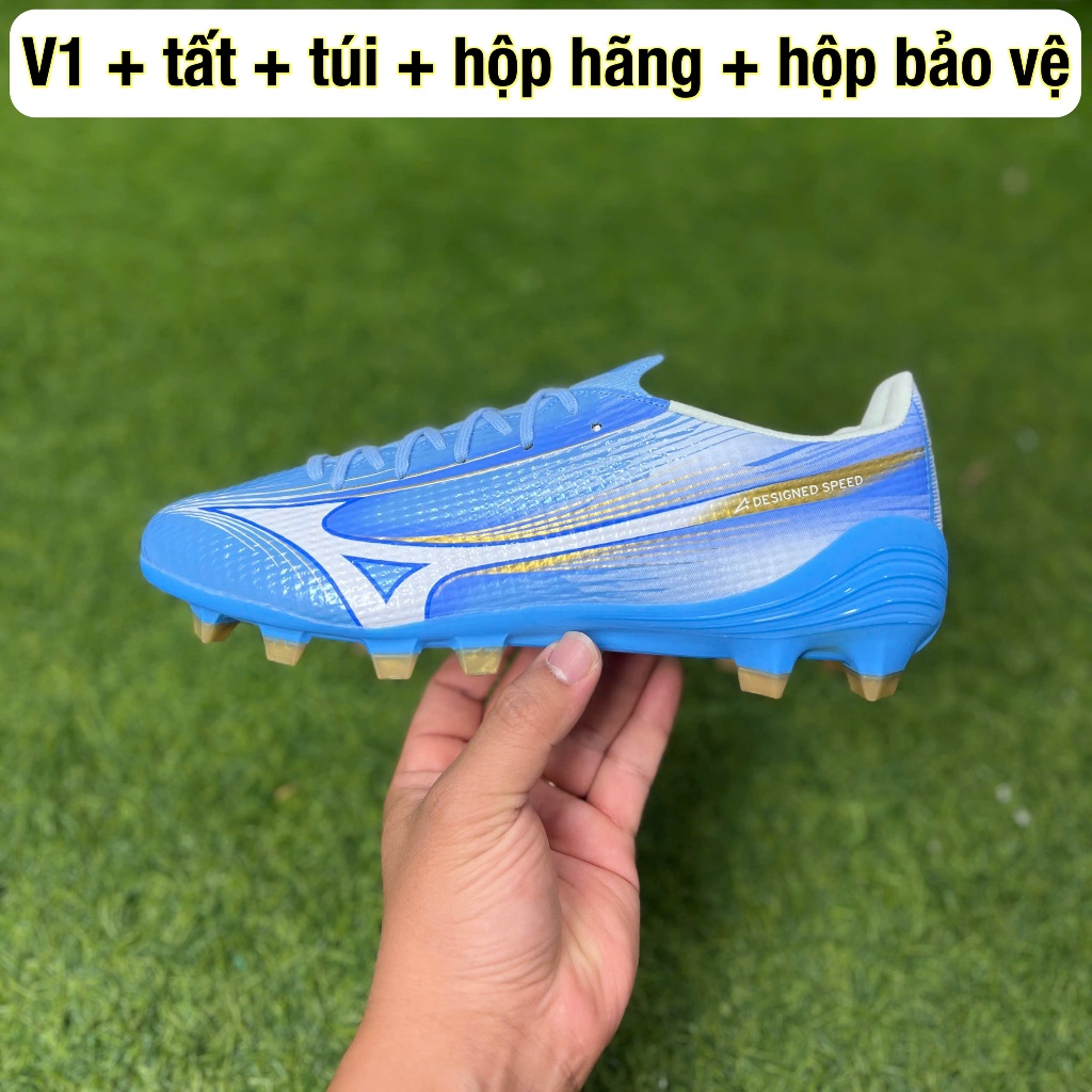 giày đá bóng sân cỏ tự nhiên mzn alpha 3 elite FG V1 ( Tặng túi + tất + hộp hãng + hộp bảo vệ )