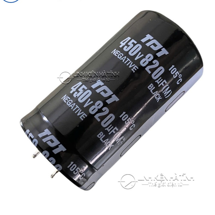 Tụ nguồn máy hàn 820uf 450V 820uf mới 35x55mm