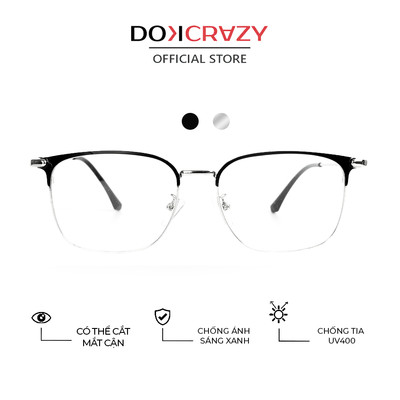 Gọng kính DOKCRAZY SONIC Chất Liệu Hợp Kim Hot Trend, Chống ánh sáng xanh, tia UV400, Đeo Chững Chạc, Form Chữ Nhật
